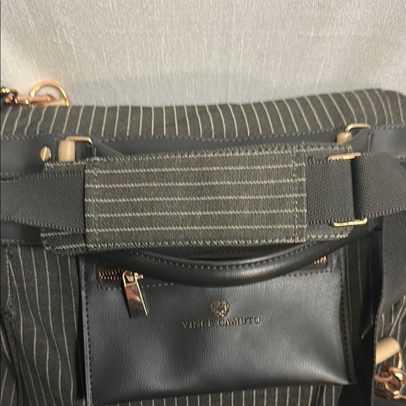 Vince Camuto Gray and Rose Gold Weekender Bag - Picture 4 of 14